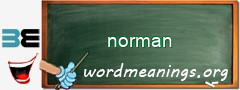 WordMeaning blackboard for norman